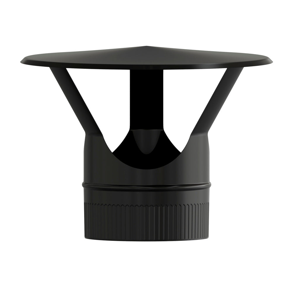 Sombrero estufa vitrificado negro ø 150 mm sombrero tubo chimenea, sombrero tubo humo, sombrero tubo calefacción, sombrero humo