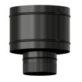Terminal anti-reversão salamandra esmaltada preta ø 200 mm chapéu chaminé, chapéu tubo de fumo, chapéu tubo de aquecimento