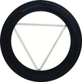 Plafón embellecedor de color negro para estufa 120 mm
