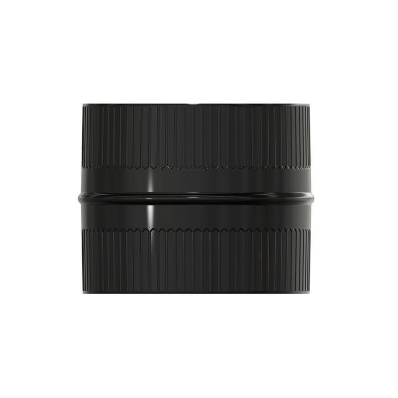 Manguito union tubos estufa vitrificado negro macho - macho ø 150 mm. machon, empalme tubos chimena, empalme tubos estufa,