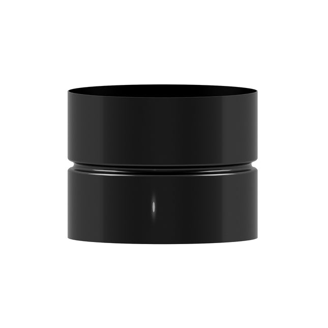 Manguito union tubos estufa vitrificado negro hembra - hembra ø 200 mm. machon, empalme tubos chimena, empalme tubos estufa,