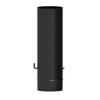 Wolfpack Vitrified Steel Stove Pipe Black Ø 150 mm with Damper for Wood Stoves, Chimneys, High Resistance, Black