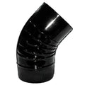 Cotovelo de chaminé cor preta vitrificada de 120 mm 45°.