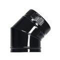 Codo estufa liso negro vitrificado ø 200 mm 45°