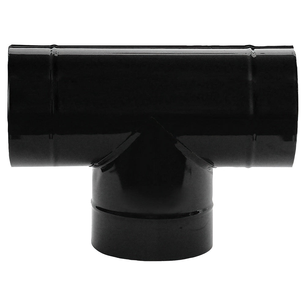 Te estufa negro vitrificado 100 mm 90°