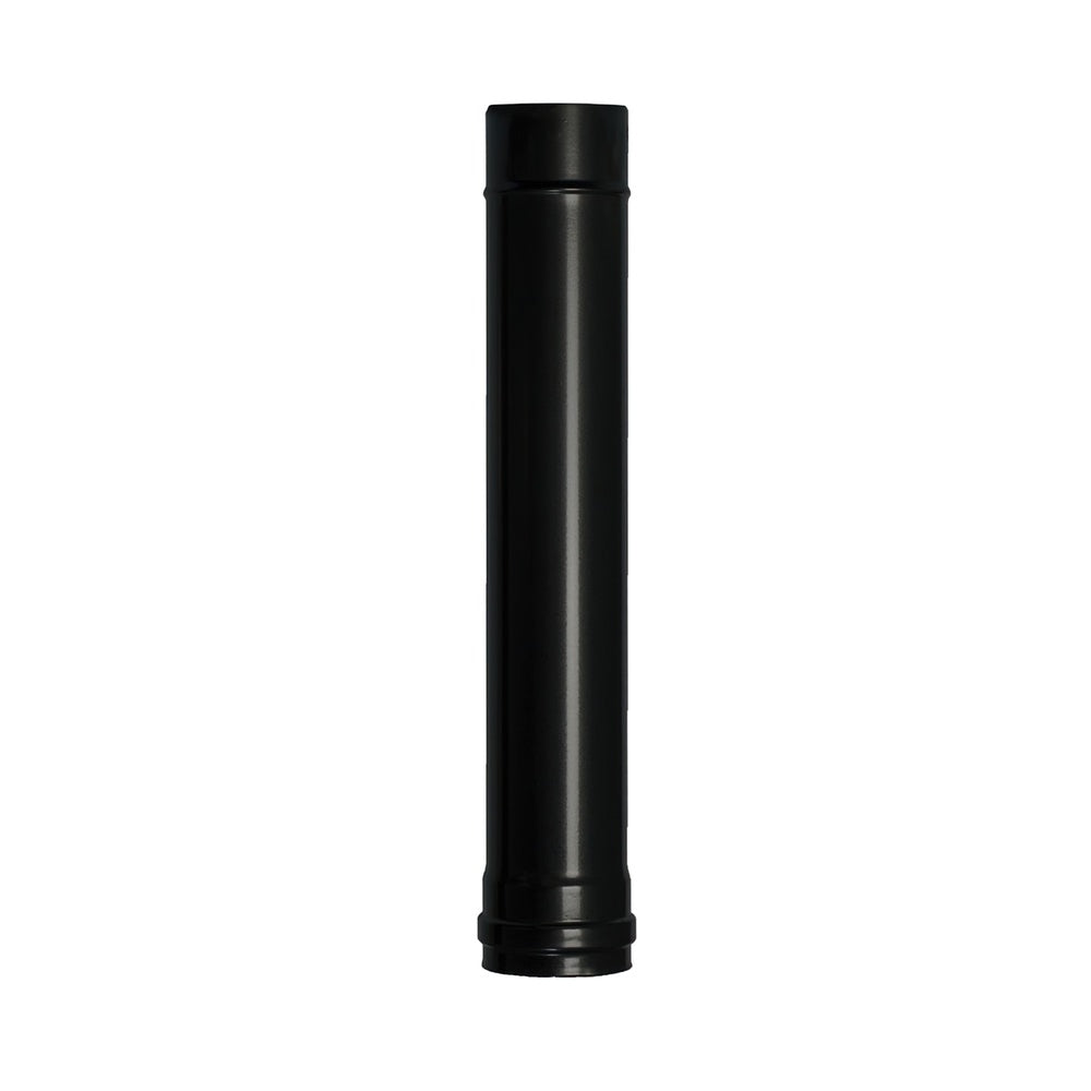 Wolfpack tubo de estufa pellet acero vitrificado negro ø 80 mm longitud 50 cm estufas de leña, chimenea, alta resistencia,