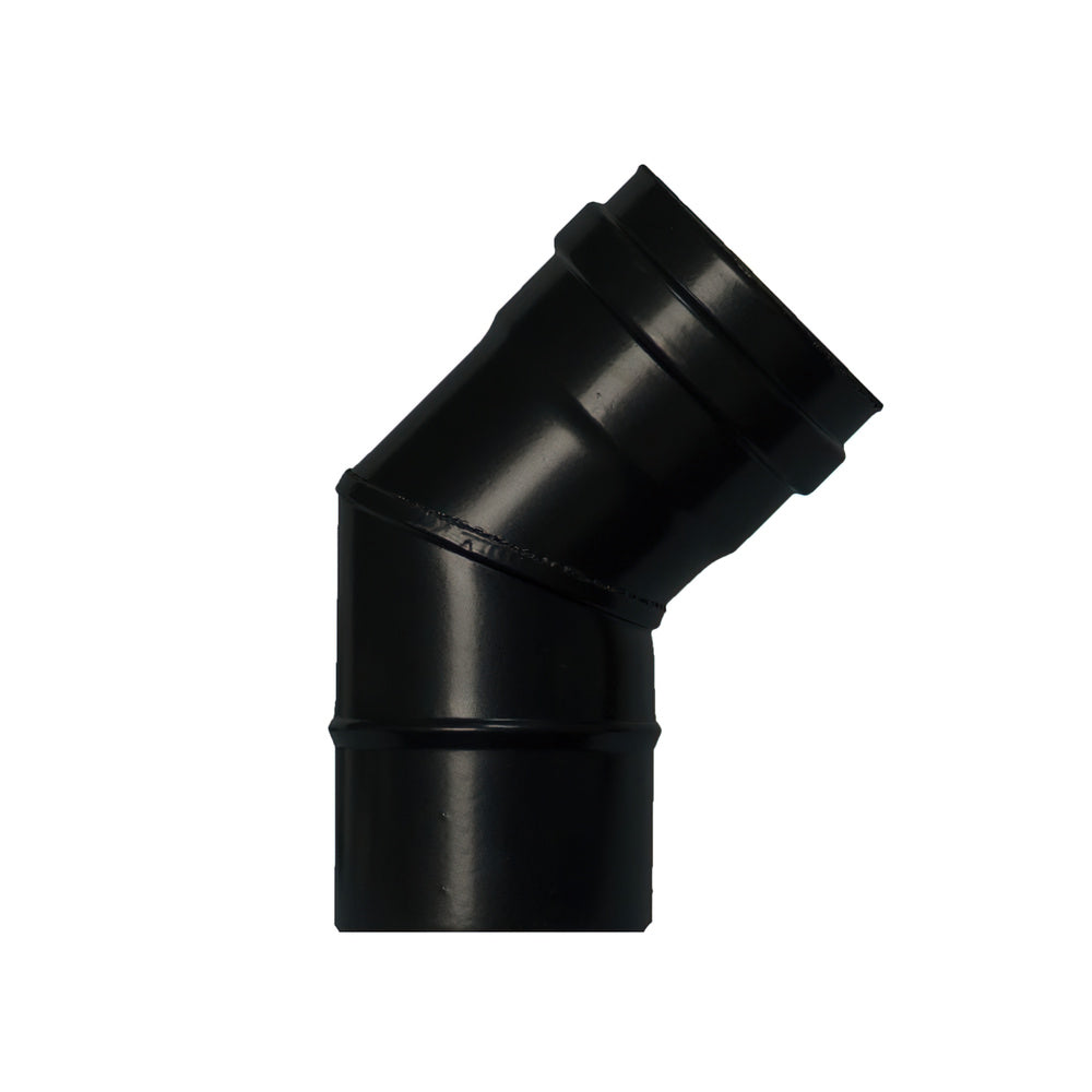 Cotovelo de 45° para fogão a pellets vitrificados ø80 mm