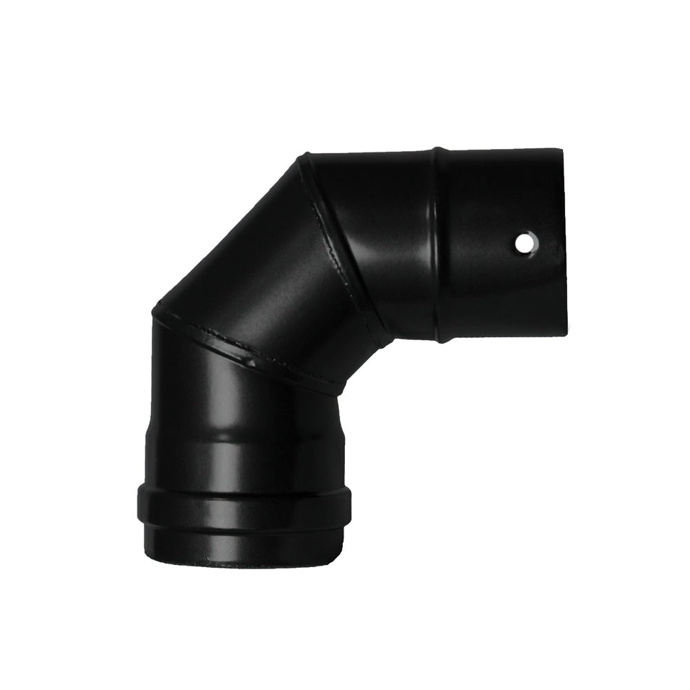 Codo estufa pellet vitrificado ø80 mm  90°