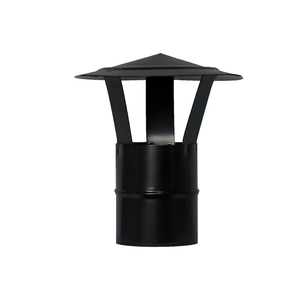 Wolfpack sombrero vitrifiado para estufa pellet, leña, chimenea, extracción de humos, para tubo ø 80 mm