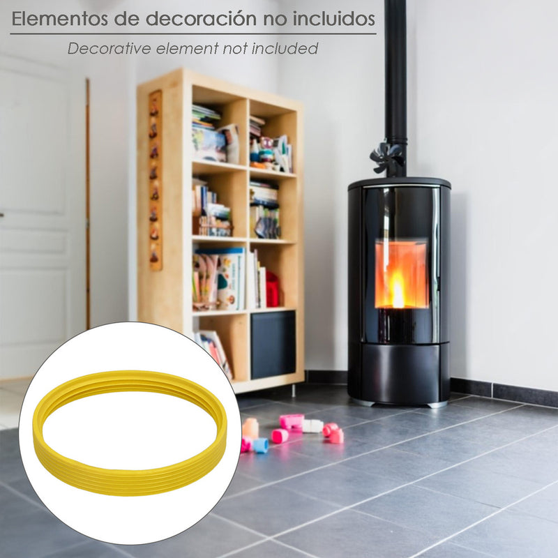 Junta silicona estufa pellet ø80 mm