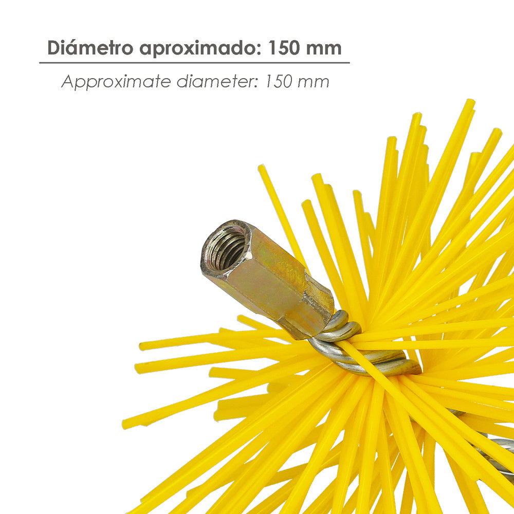 Escova de nylon para chaminés 150mm M12
