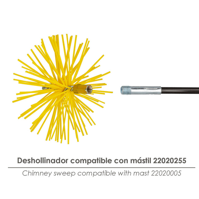 Cepillo deshollinador nylon 200mm M12