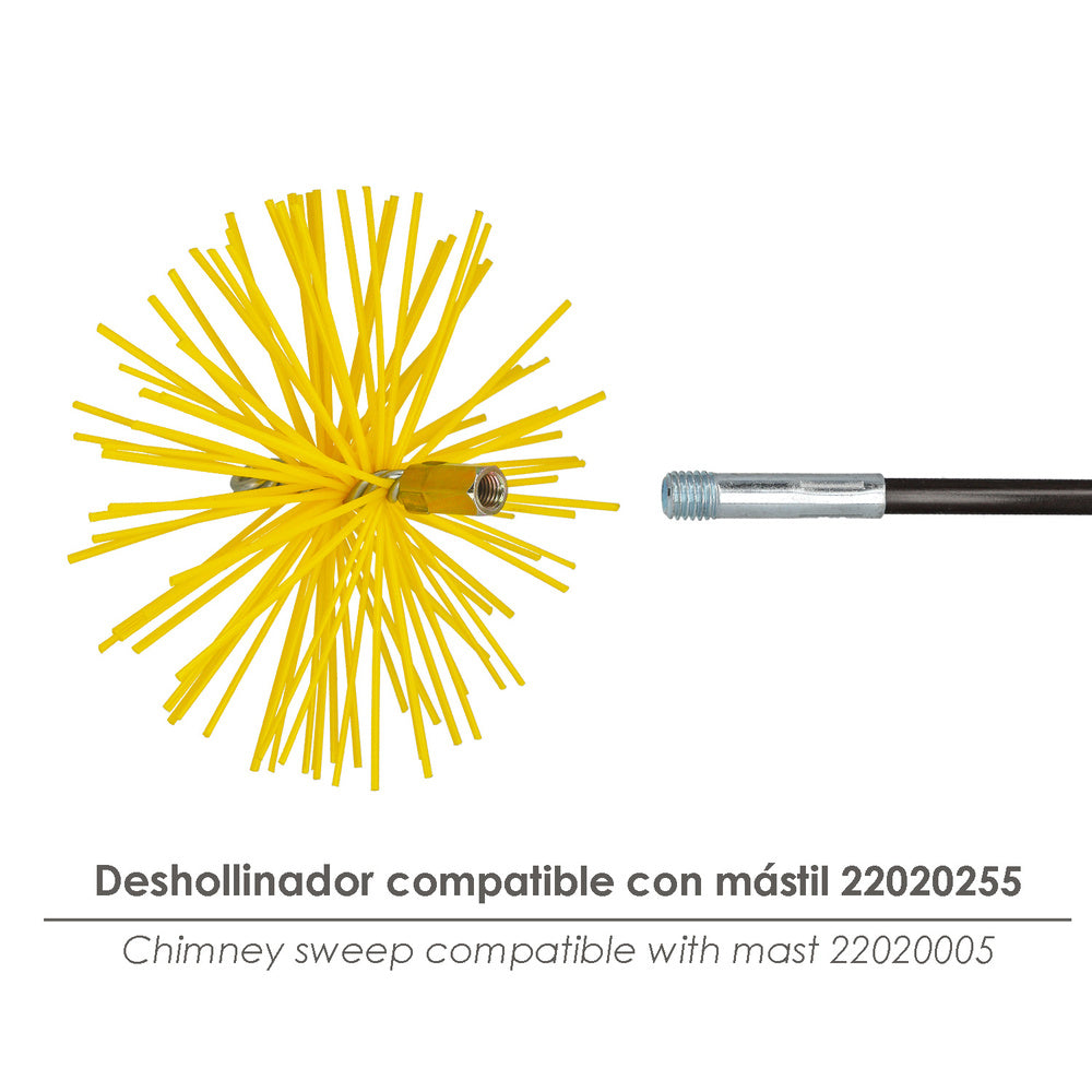 Cepillo deshollinador nailon 200mm m12