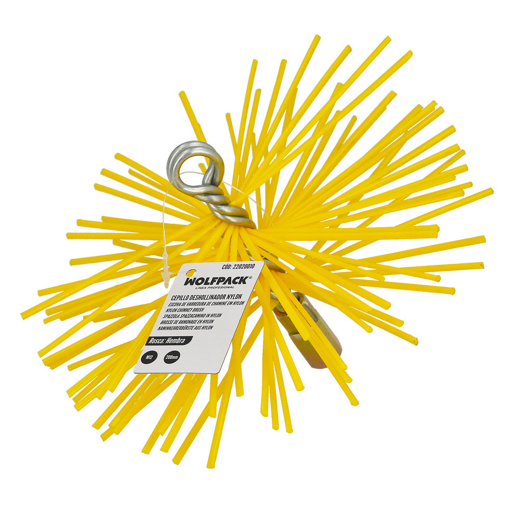 Cepillo deshollinador nailon 200mm m12