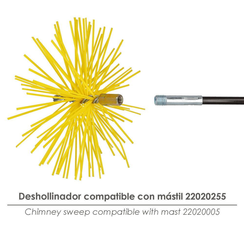 Cepillo deshollinador nailon 250mm m12