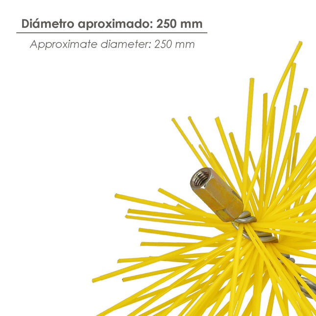 Cepillo deshollinador nylon 250mm M12