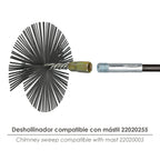 Cepillo deshollinador acero pl. 150mm m12