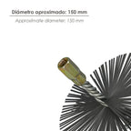 Cepillo deshollinador acero pl. 150mm m12