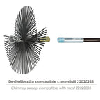 Cepillo deshollinador acero pl. 200 mm m12