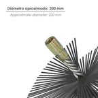 Cepillo deshollinador acero pl. 200 mm m12