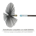 Cepillo deshollinador acero pl. 250 mm m12