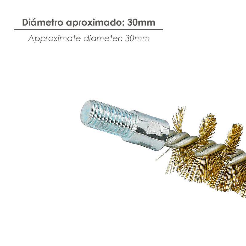 Cepillo limpiatubos acero  30 mm M12