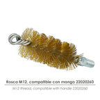 Escova de limpeza de tubos de aço 40 mm M12
