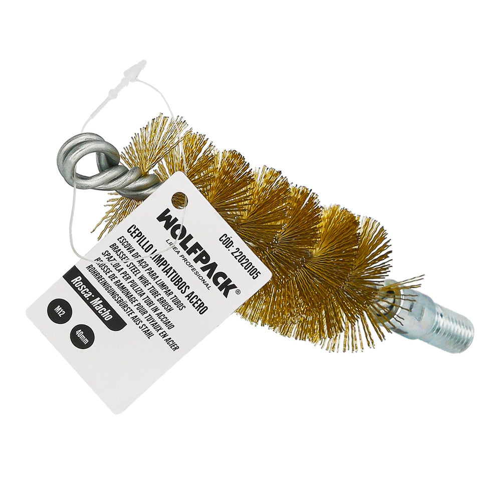 Escova de limpeza de tubos de aço 40 mm M12