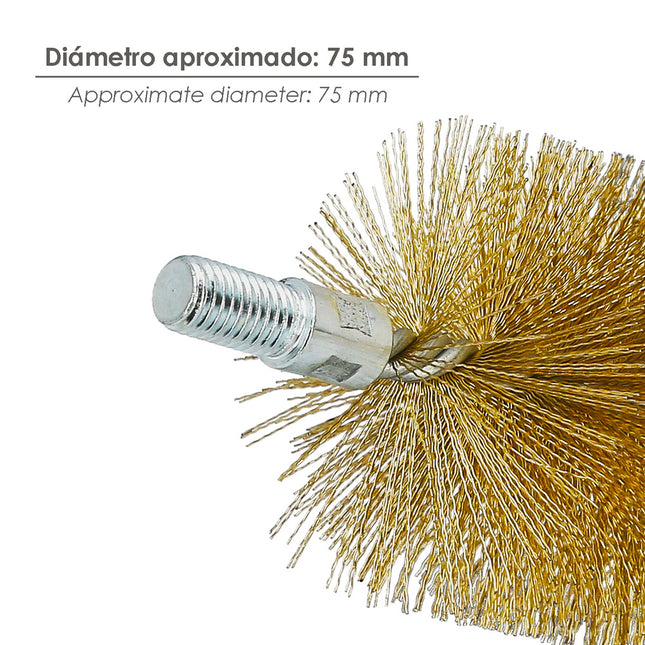 Cepillo limpiatubos acero  75 mm M12