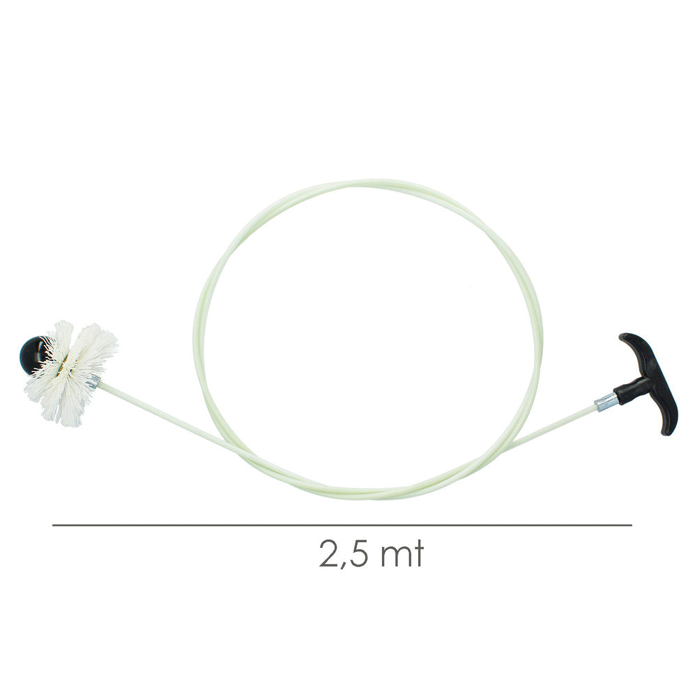 Deshollinador kit estufa pellet ø 80/100 mm longitud 2,5 metros
