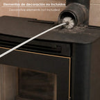 Deshollinador kit estufa pellet ø 80/100 mm longitud 2,5 metros