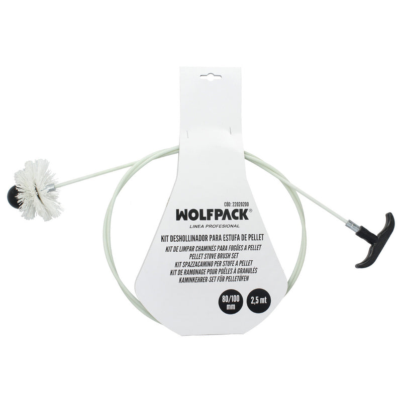 Deshollinador kit estufa pellet 80/100 mm 2,5 m