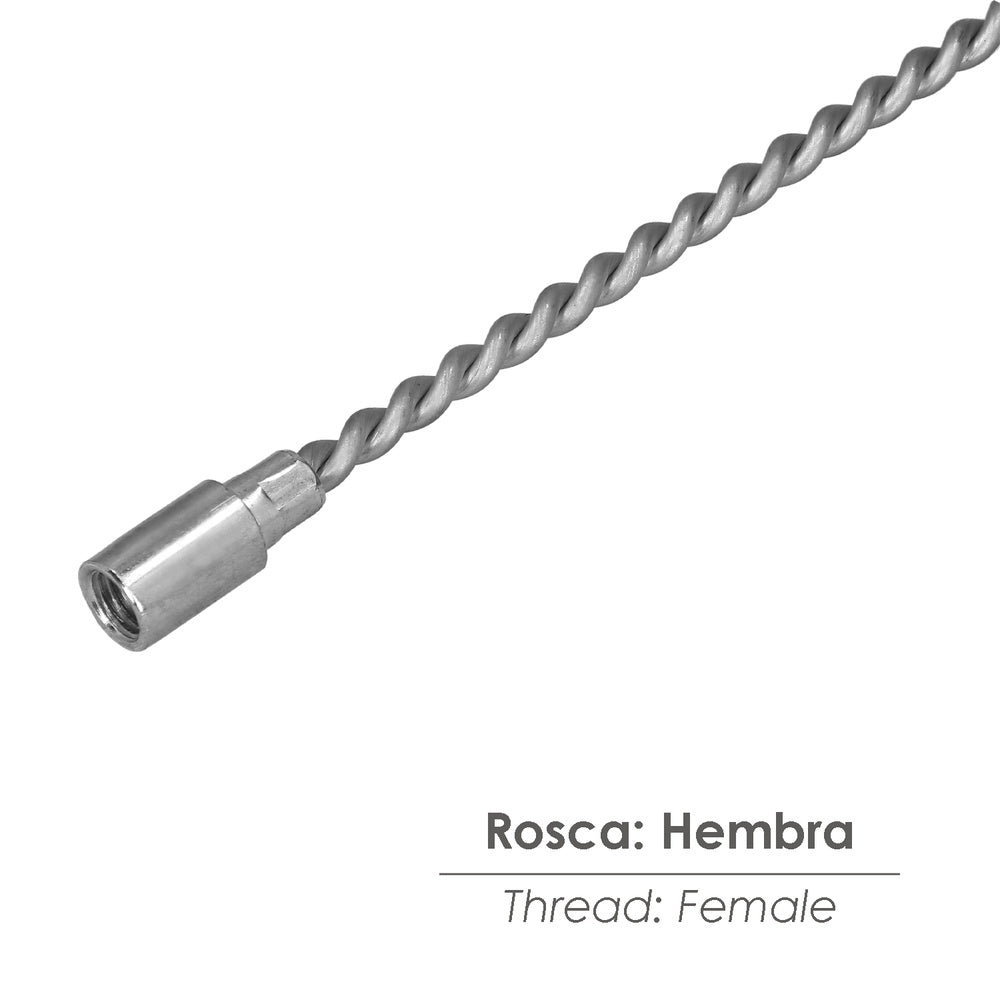 Mango flexible para cepillos rosca m12 longitud 1metro.