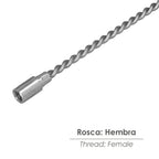Mango flexible para cepillos rosca m12 longitud 1metro.