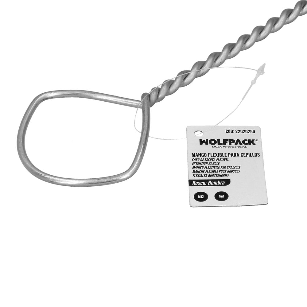 Mango flexible para cepillos rosca m12 longitud 1metro.