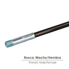 Mástil flexible deshollinador rosca m12 longitud de 1,4 metros.
