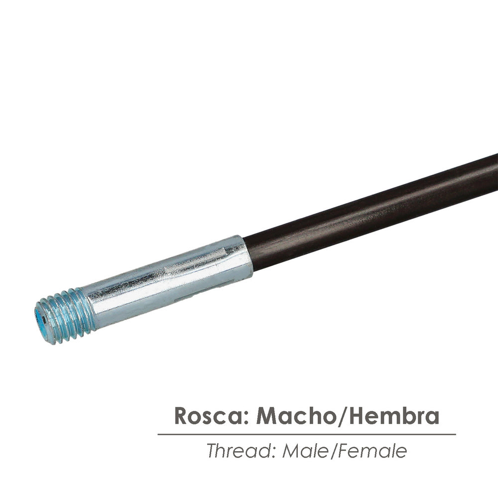 Mástil flexible deshollinador rosca m12 longitud de 1,4 metros.