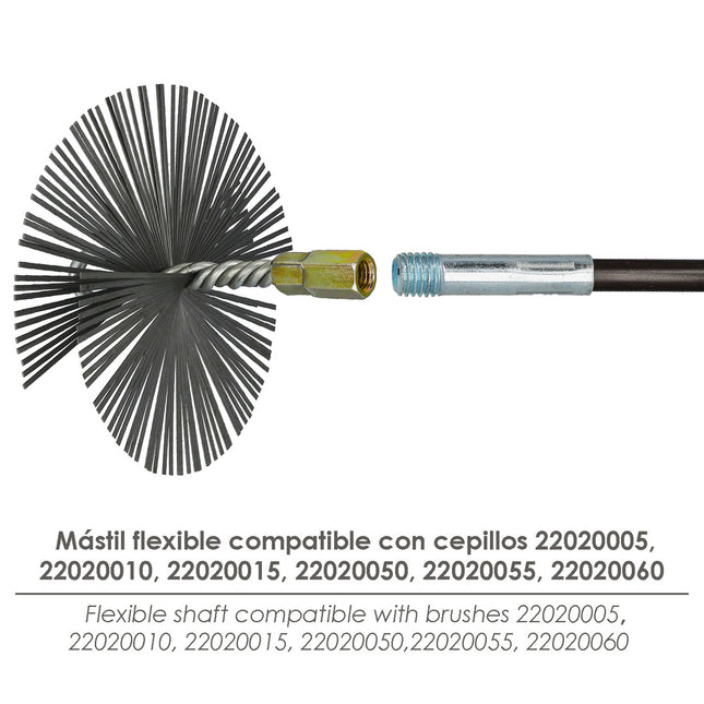 Mastil flexible deshollinador M12 1,4mt