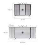 Pantalla chimenea 98,5 x 50 (alt) cm. Salvachispas, protector chimenea, protector rejilla chimenea.