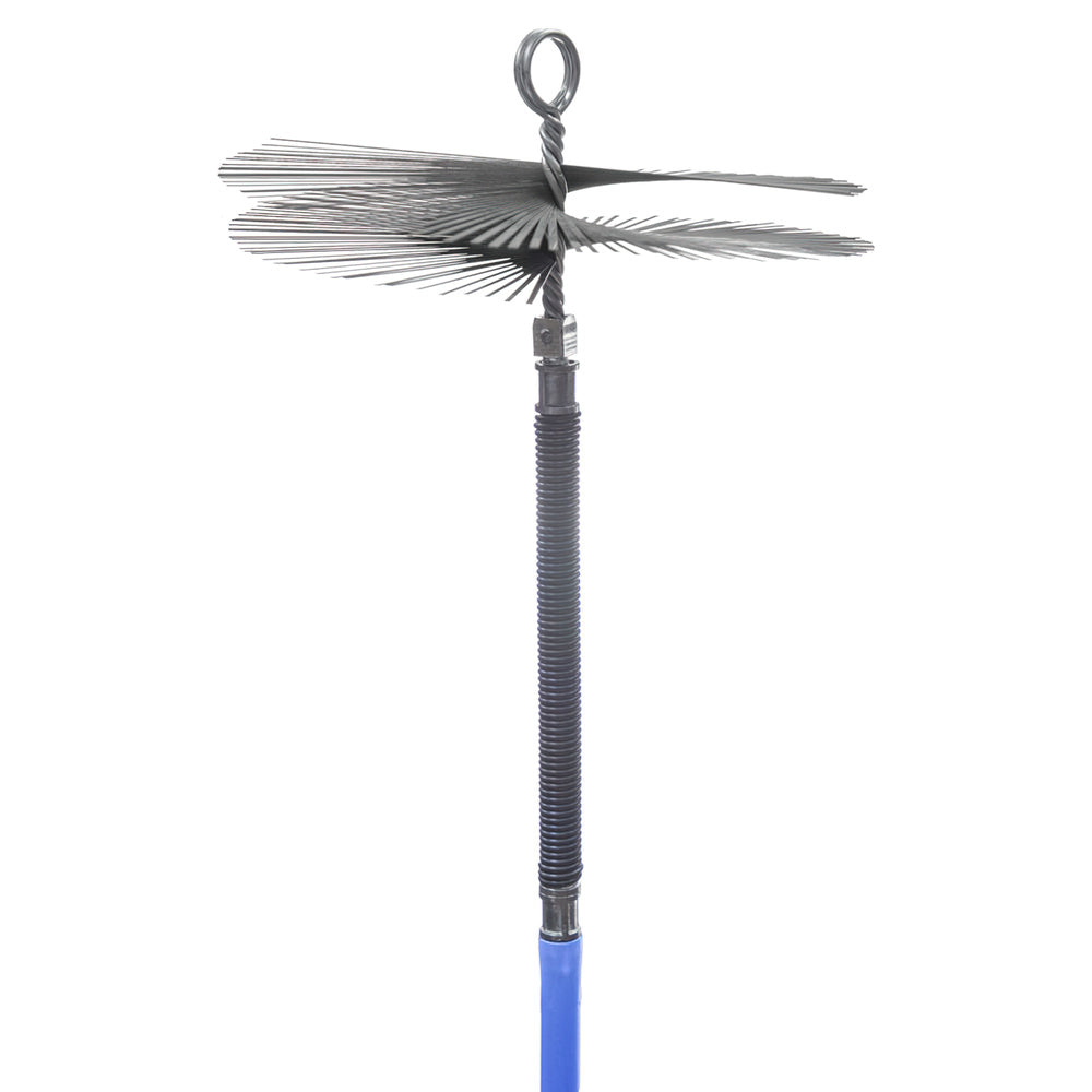 Chimney sweep brush kit 8.4 meters x 250 mm diameter.