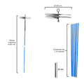 Chimney sweep brush kit 8.4 meters x 250 mm diameter.