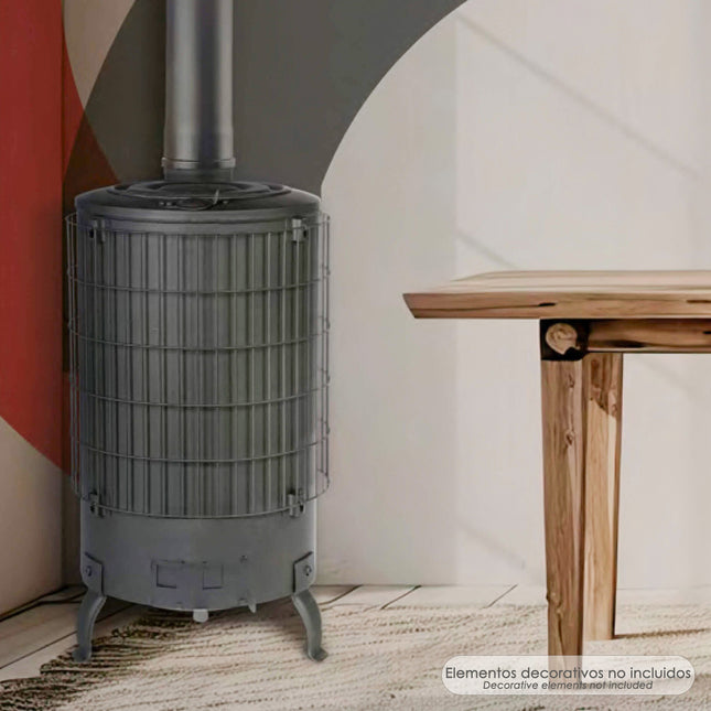 Estufa leña L4 salida de humos ø 120 mm. estufa chapa mixta, estufa chapa, estufa leña, estufa madera