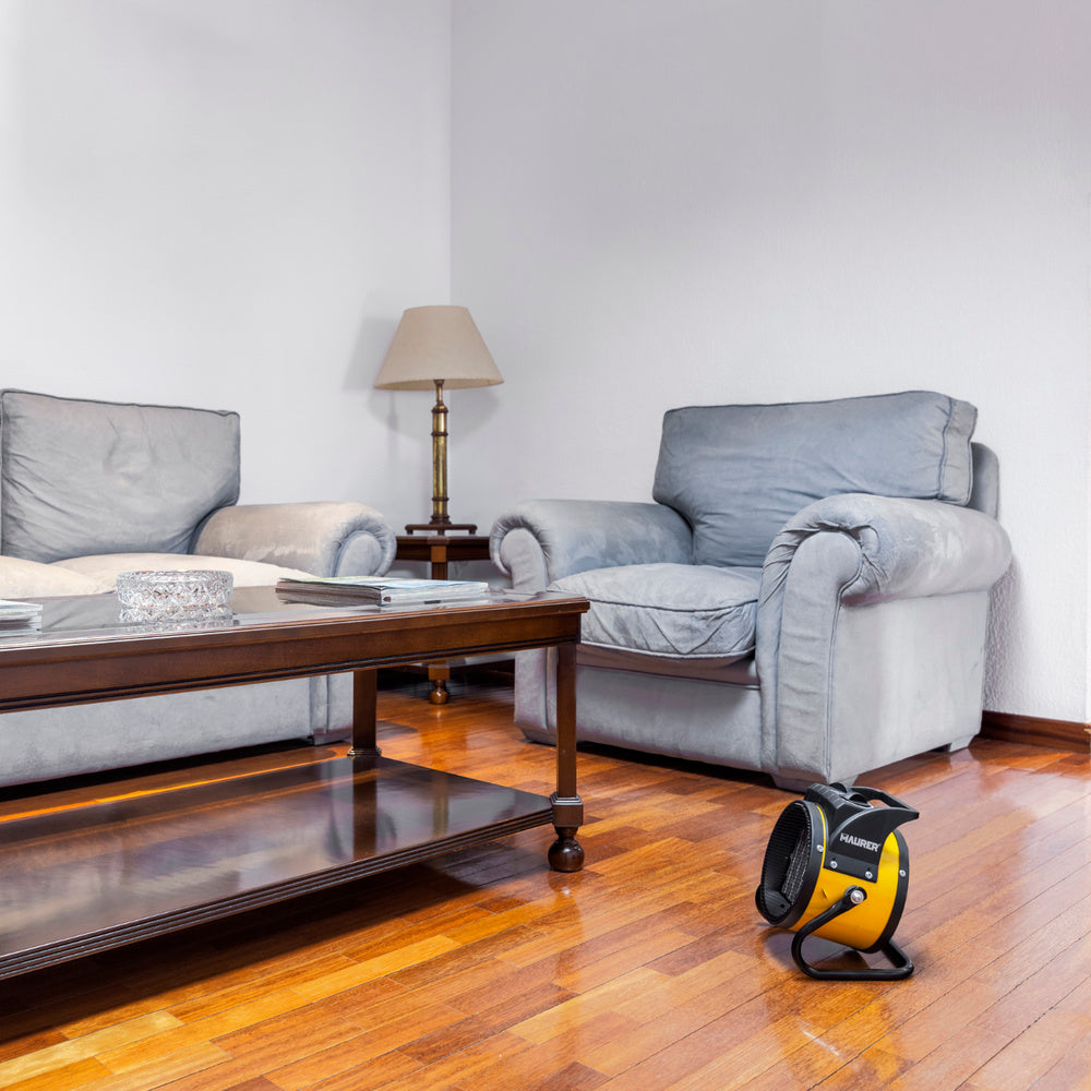 Ceramic fan heater, floor and wall, 1000 / 2000 watt. Hot air blower, heater with 2 power settings
