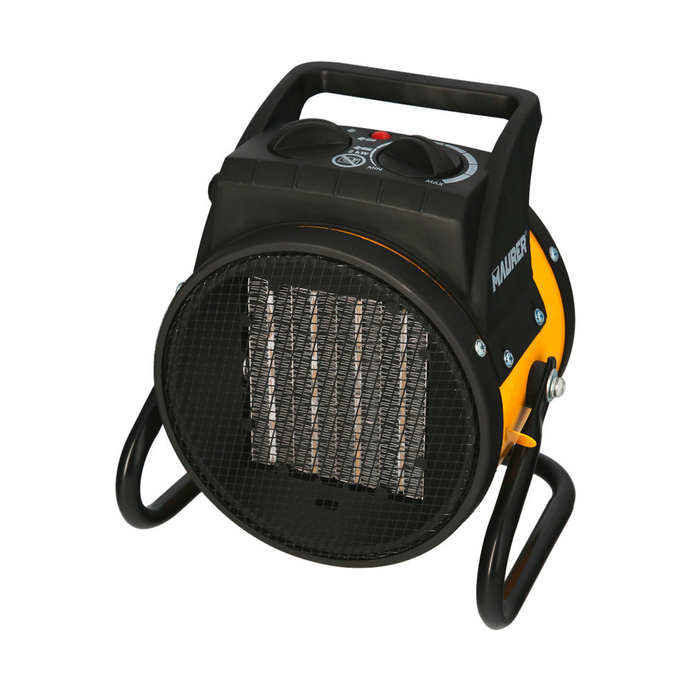 Ceramic fan heater, floor and wall, 1000 / 2000 watt. Hot air blower, heater with 2 power settings