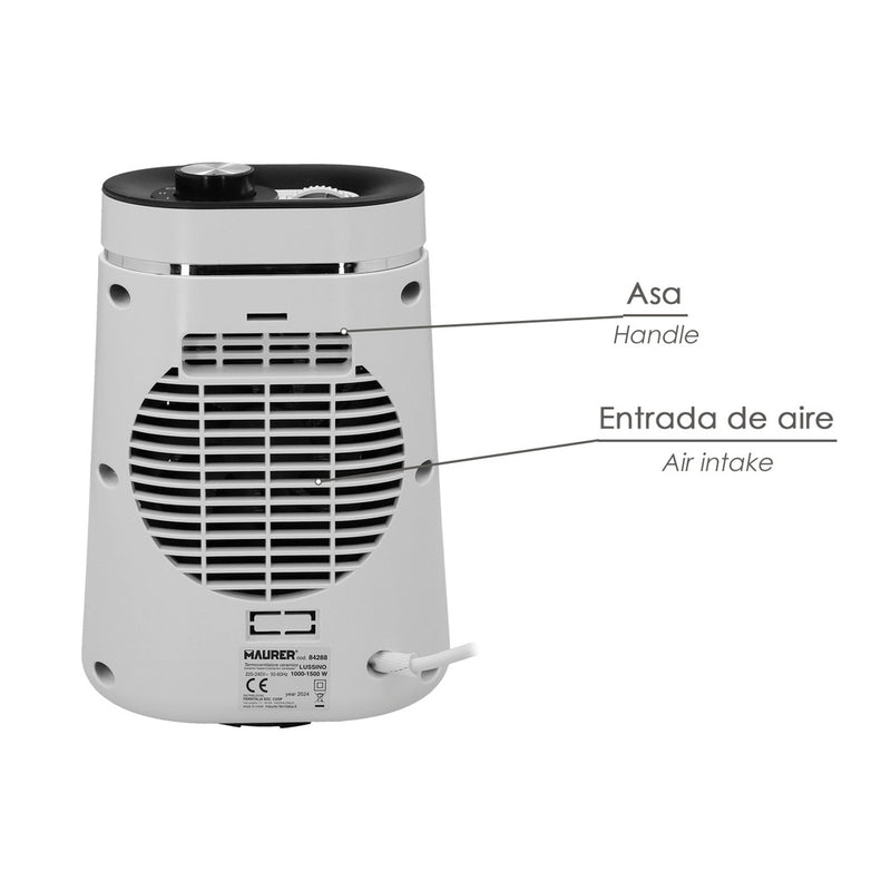 Termoventilador ceramico oscilante 1000/1500 watt