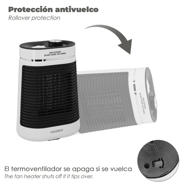 Termoventilador ceramico oscilante 1000/1500 watt