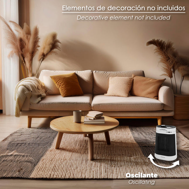 Termoventilador ceramico oscilante 1000/1500 watt