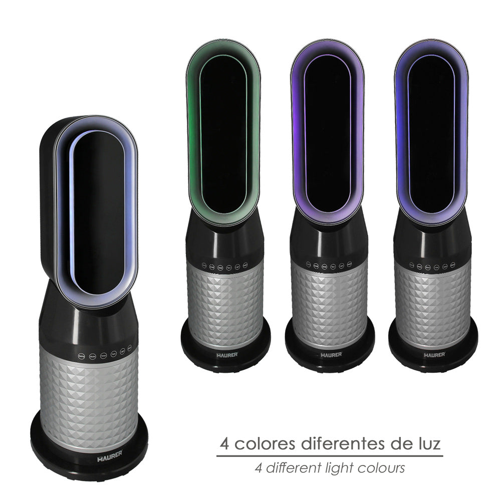 Oscillating ceramic fan heater with remote control 1,300 / 2,000 watt. 12-hour timer.
