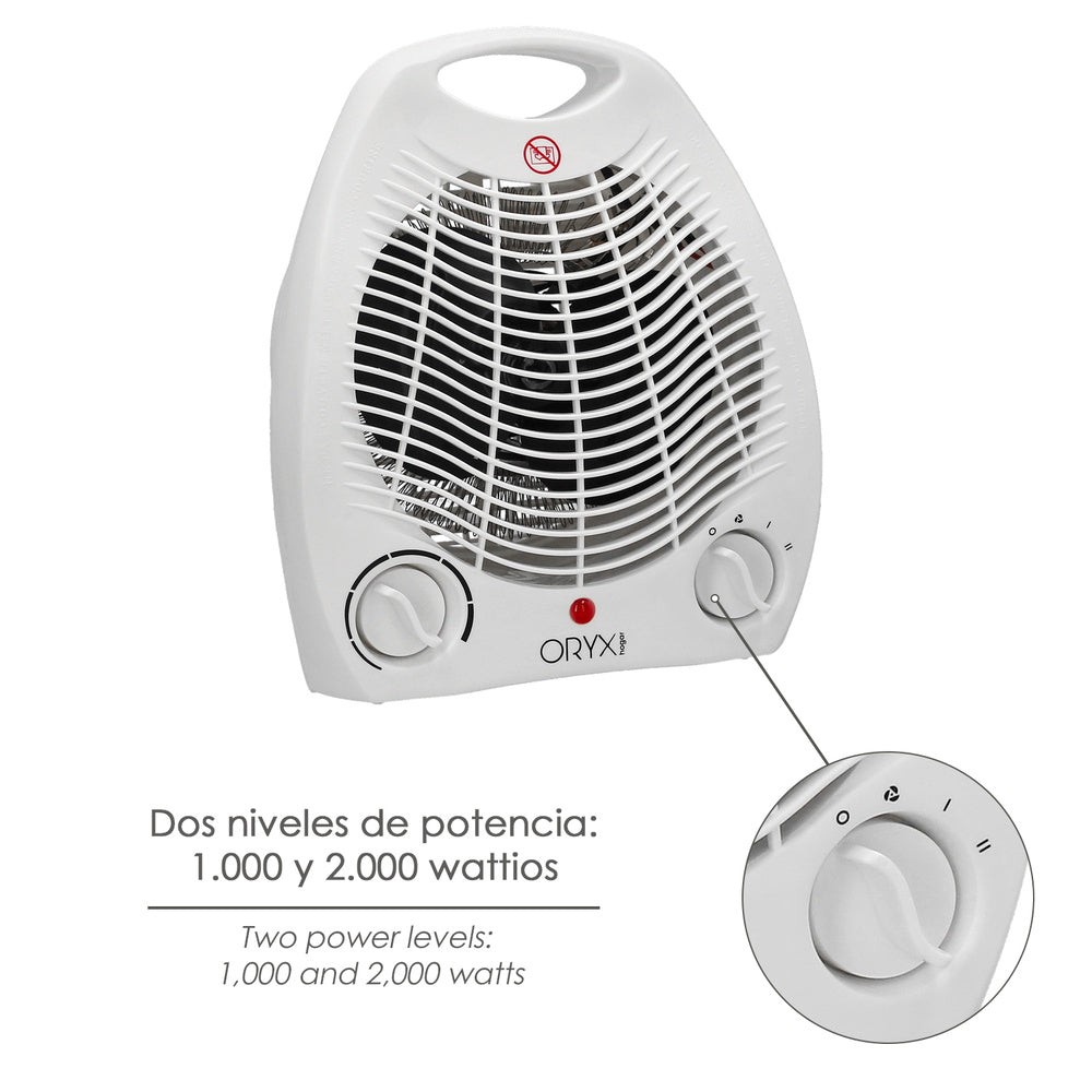 Oval fan heater 1000 / 2000w