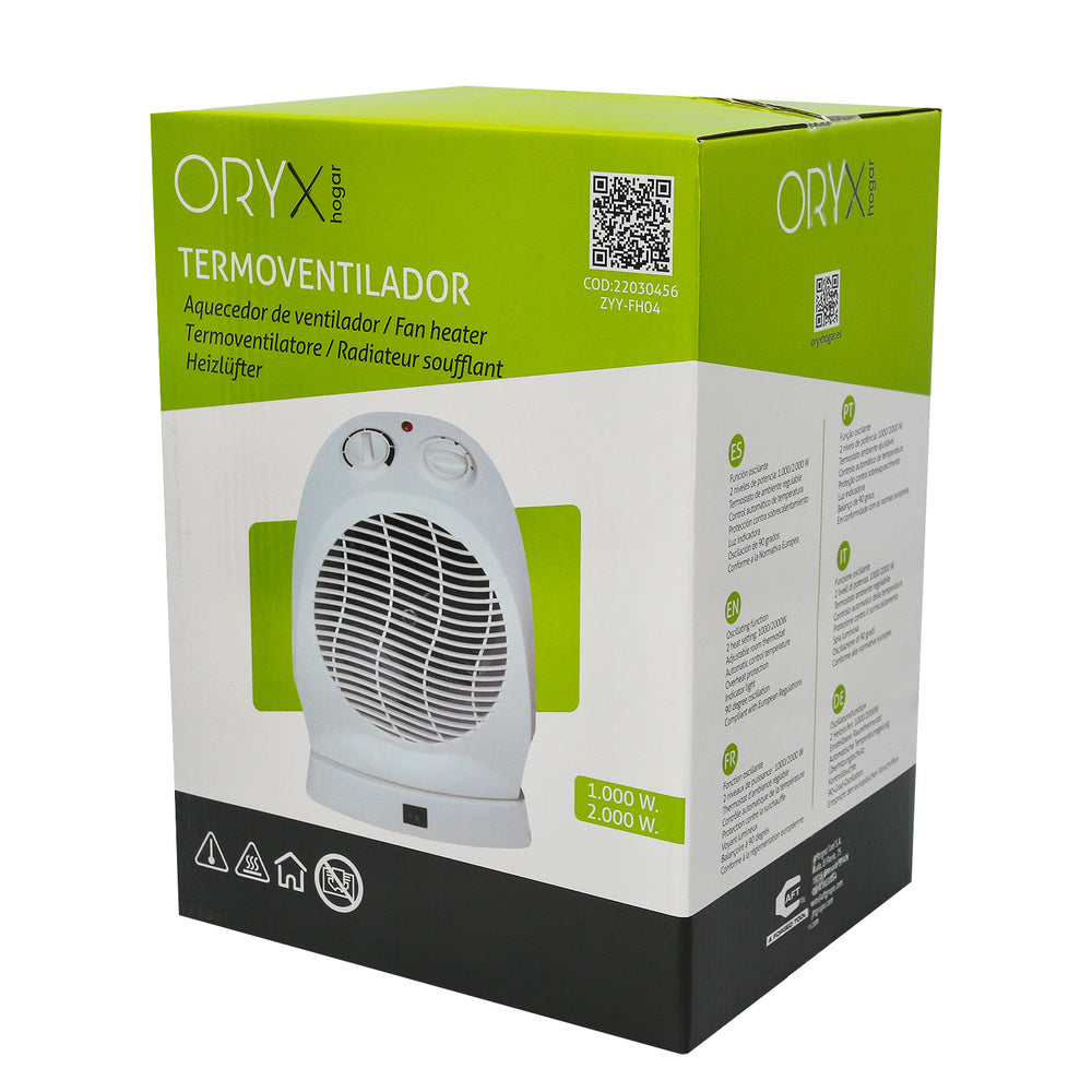 Oscillating fan heater 1000 / 2000W